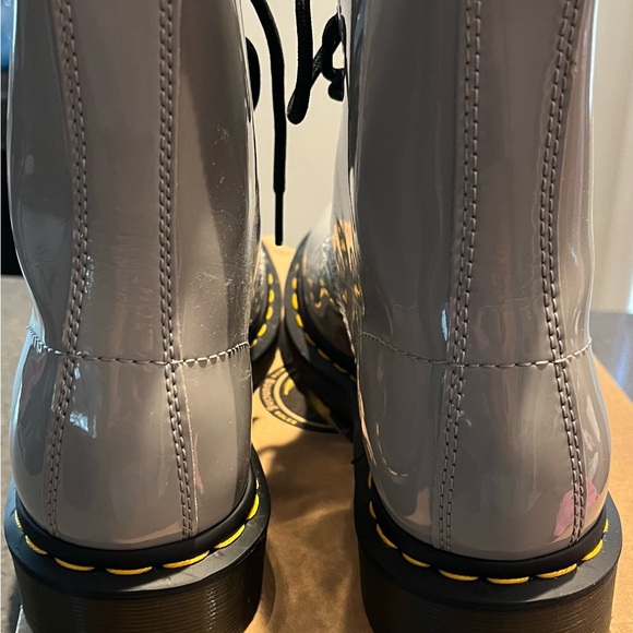 DR. MARTENS Zinc Gray Patent Shoes - Picture 3 of 5